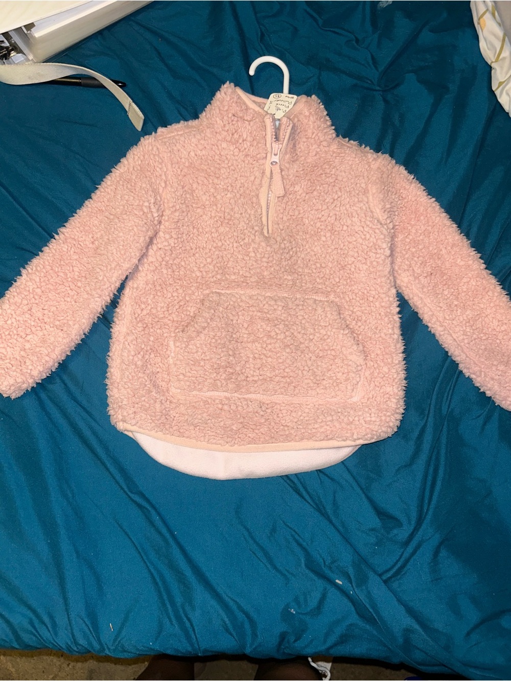 🍄3 for $10🍄 Carter's Pink Sherpa Quarter-Zip Pullover